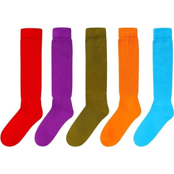 Slouchy Socks For Women - Slouch S crunch Socks, 4-5 Pairs Knee Length - Picture 3 of 6